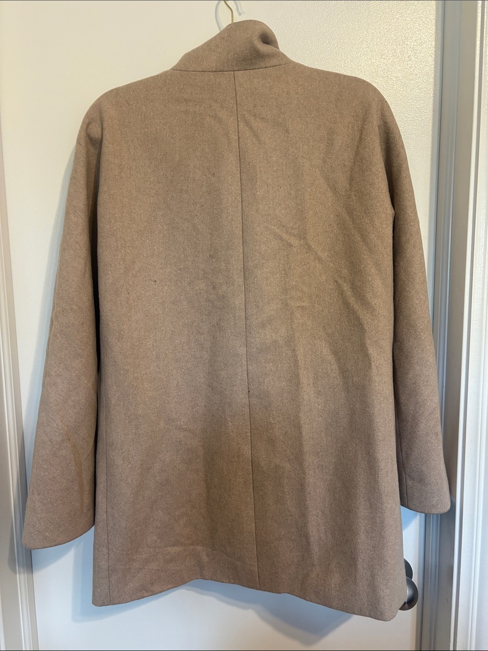 J. Crew Taupe Wool-Blend Cocoon  Coat - Picture 7 of 7